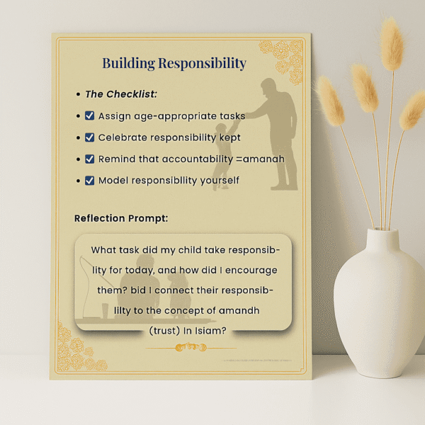 Prophetic Fatherhood Toolkit Pack 5 printable; Islamic parenting legacy planner
