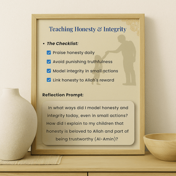 Prophetic Fatherhood Toolkit Pack 5 printable; Islamic parenting legacy planner