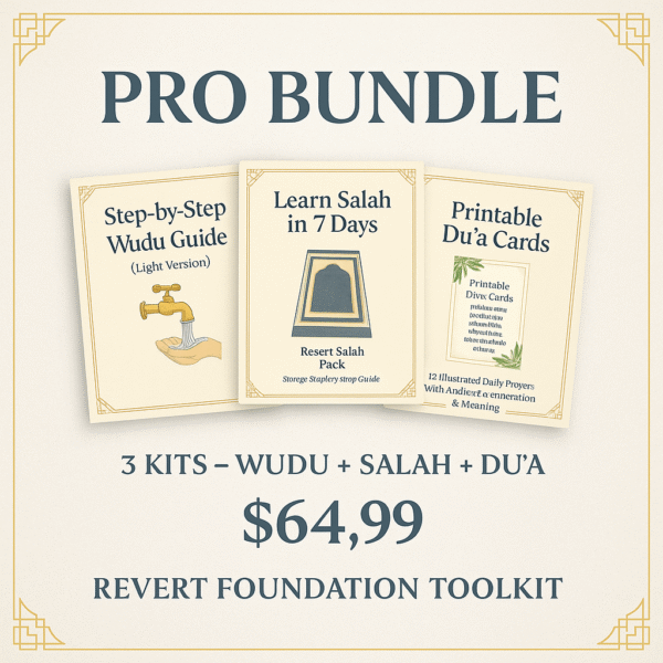 Revert Foundation Toolkit – Pro Bundle 1 (3 Kits: Wudu + Salah + Du’a)