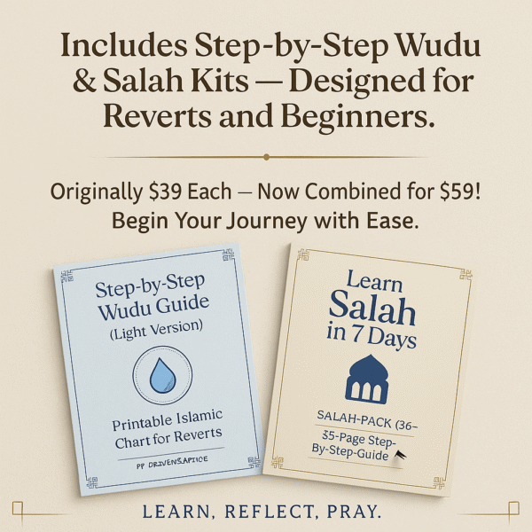 Revert Starter Bundle – Learn Wudu & Salah (Beginner Islamic Toolkit Bundle )