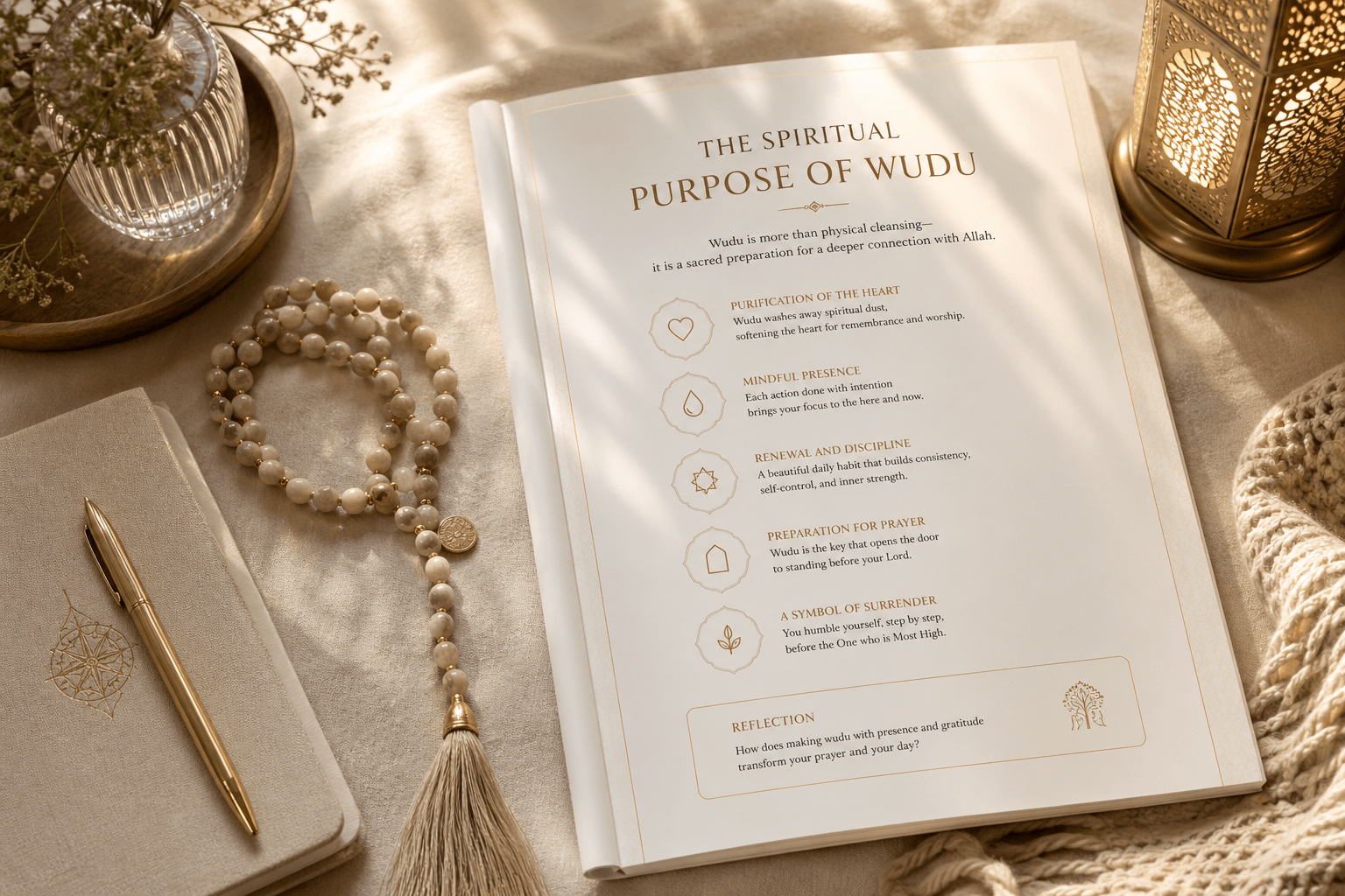 Purpose and intention of Wudu