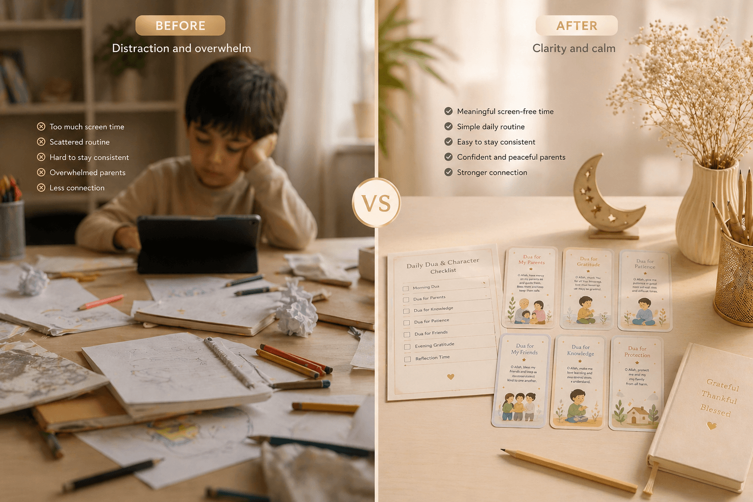 Without system versus with dua learning system