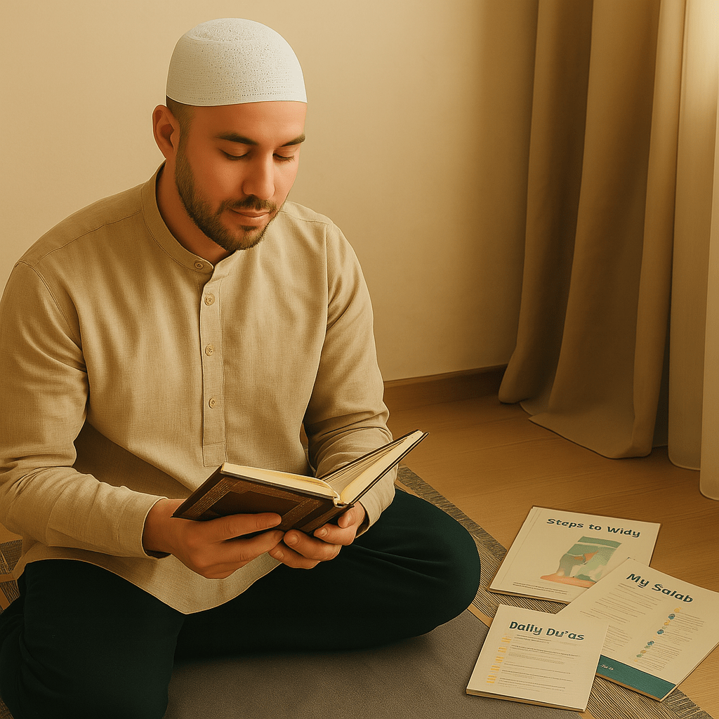 New Muslim learning salah