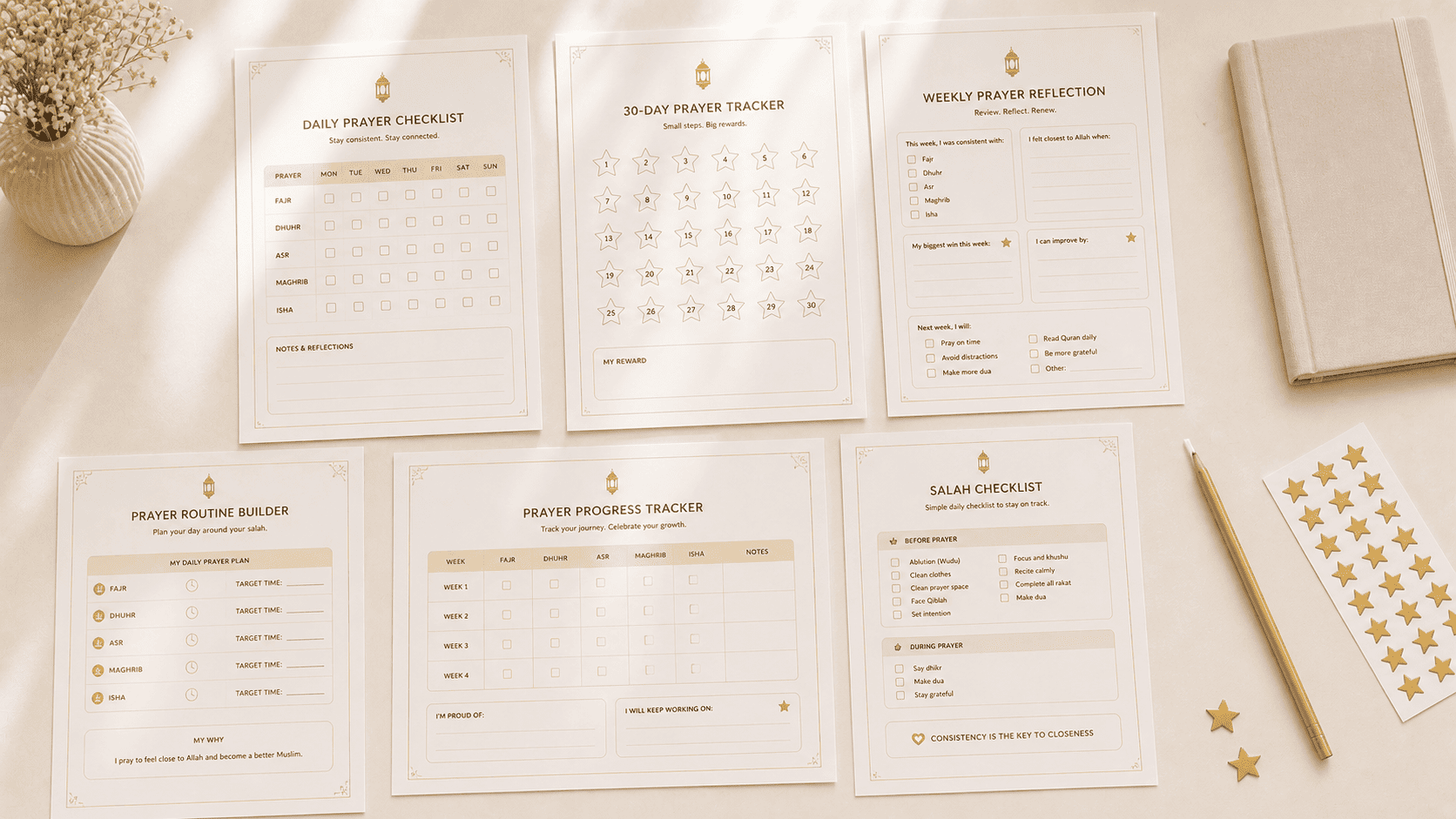 Prayer tracker and checklist preview