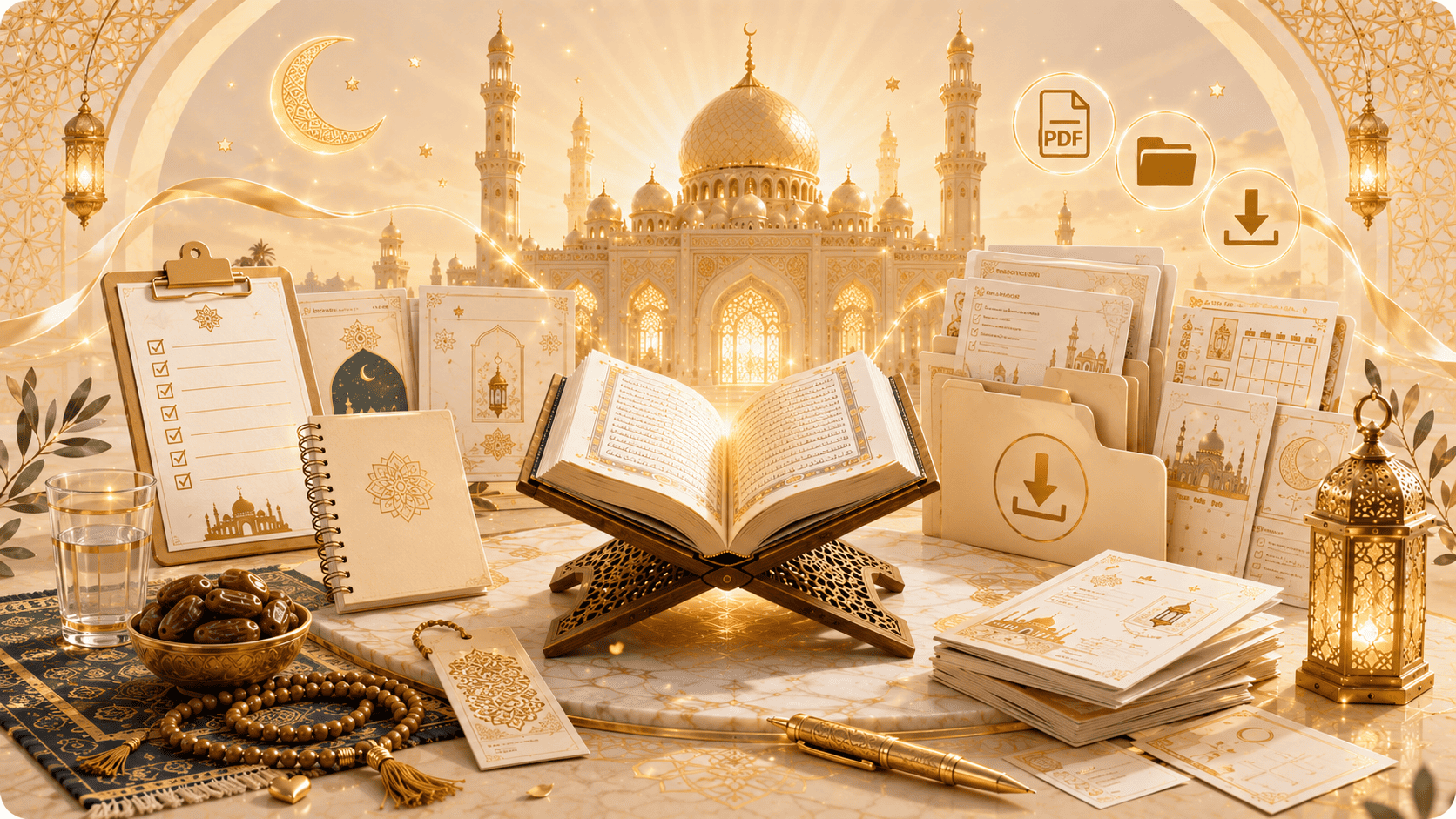 Ashura Dua Downloads with printable Muharram PDFs, fasting checklist, Quranic duas, adhkar and family Islamic resources