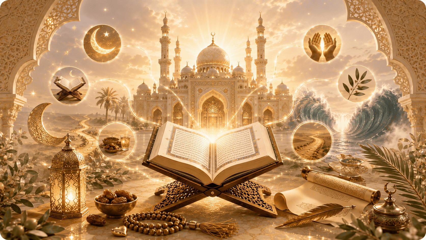 Ashura Hub with fasting guides, Muharram virtues, duas, adhkar and Islamic learning resources