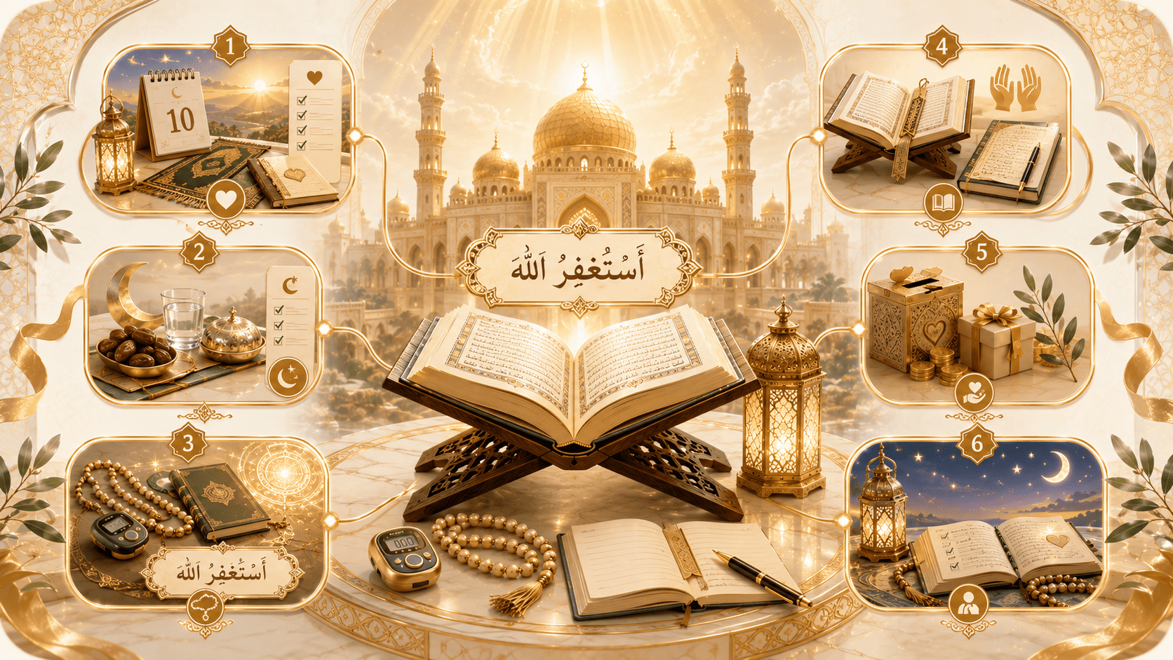 Ashura Istighfar 1000 Times daily practice with repentance, fasting, Quran, dua, charity and Salawat