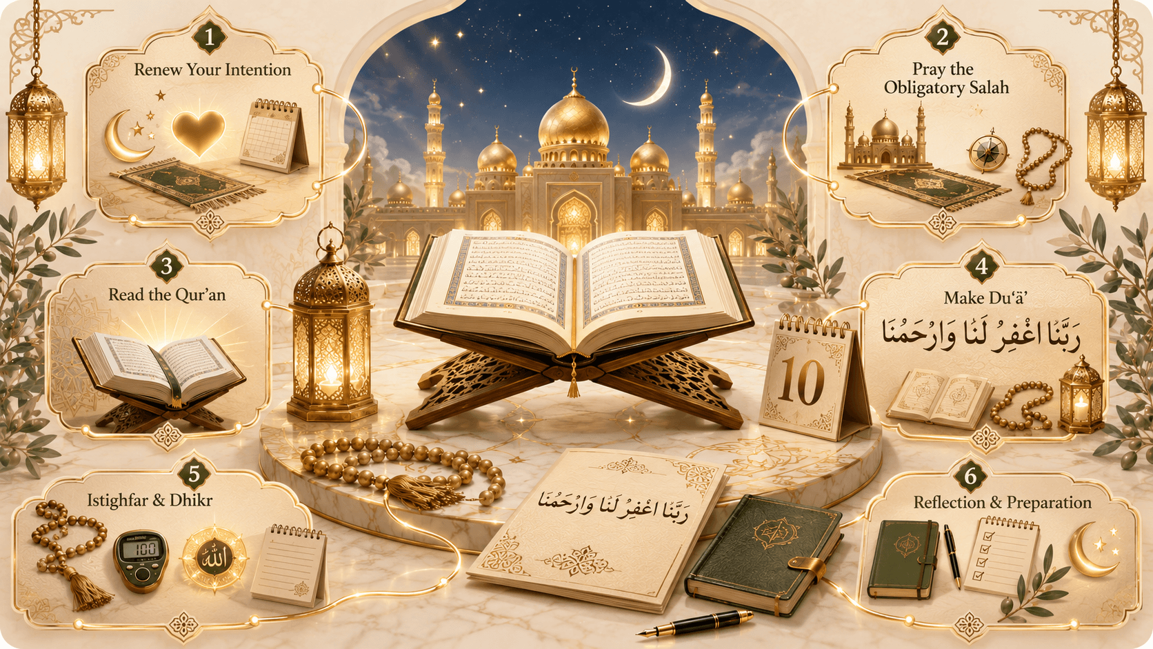 Ashura Night Duʿāʾ daily practice with fasting Quran reflection istighfar charity and personal prayer