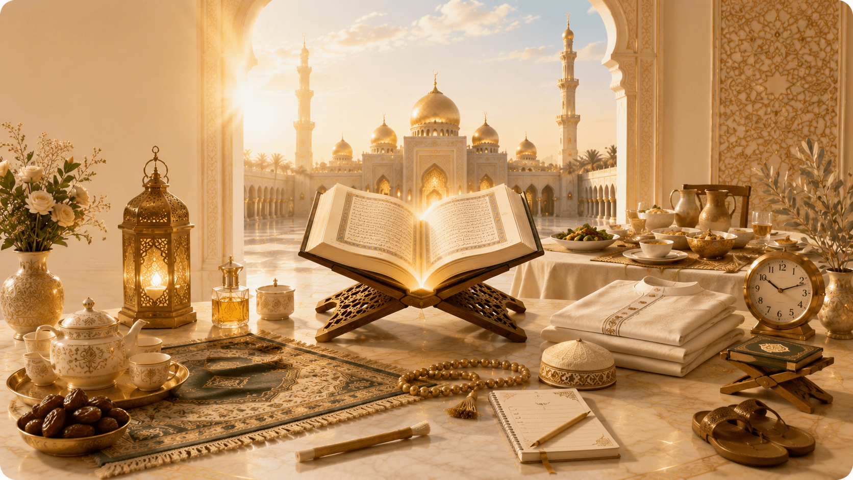Friday family routine with Qur'an recitation, Jumu'ah preparation, salawat, family learning and du'a