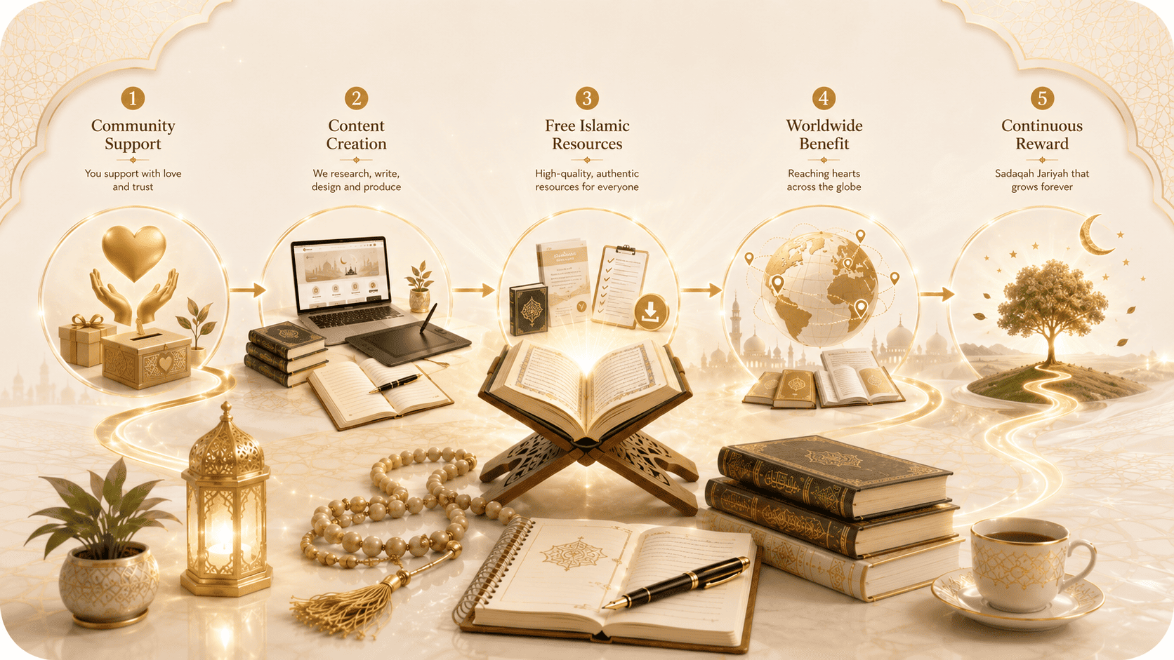 Support Halalings mission through donations, digital products, sharing and sincere dua
